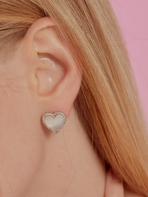 Classic Cubic Heart Earrings EC1910