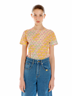 UPBEAT Print Petit T-shirt - Yellow Multi