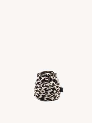 Leopard pattern mini Bucket bag (brown)