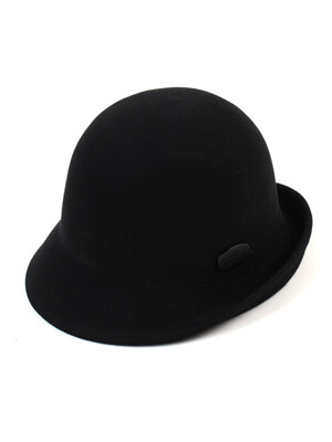 French Wool Black Cloche Hat 클로슈햇