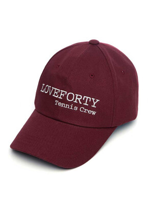 LOVEFORTY TENNIS CREW CAP BURGUNDY