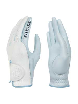 TWO TONED LEATHER GLOVE (A PAIR) - WHITE