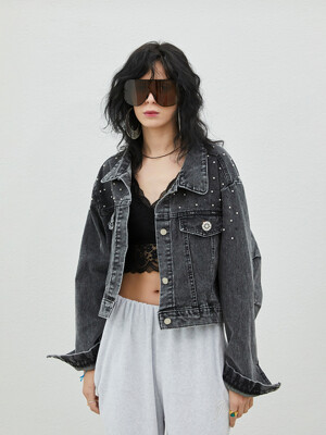 pearl denim jacket