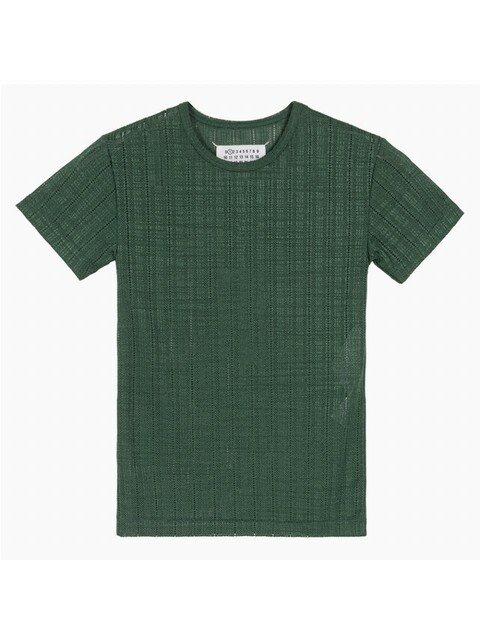 럭셔리어패럴 - 매종 마르지엘라 (MAISON MARGIELA) - 22FW 메종 마르지엘라 스티치 시스루 그린 여성 반팔 니트 S51GC0498 S24328 608