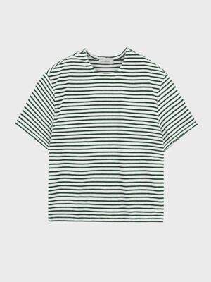 FLEX STRIPE TERRY T-SHIRT_GREEN