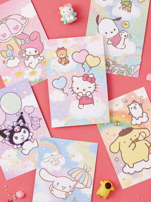 [Sanrio] 레인보우 엽서 (6종)