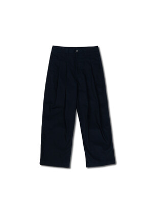 TWO TUCK WIDE CHINO PANTS NAVY