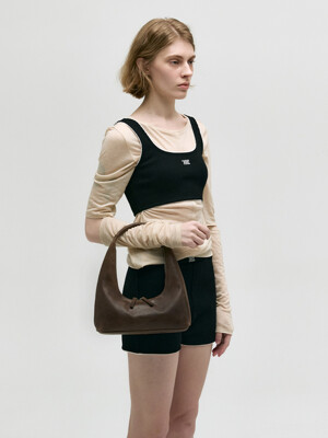 HOBO SHOULDER_washed brown pull-up