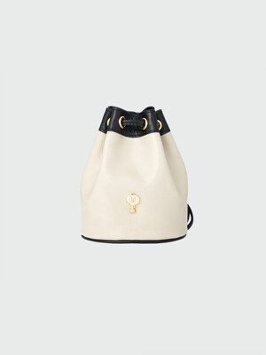 HEAM Drawstring Mini Bag - Beige/Black