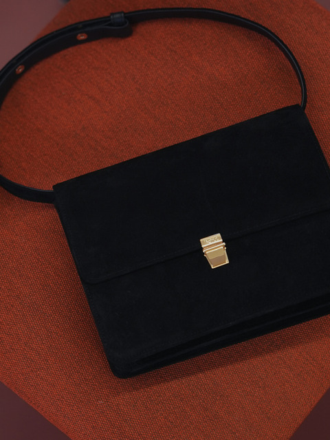 토트백,클러치,숄더백 - 베이루트 (beirut) - talia slim box bag (suede black)