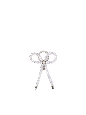 Pearl Ribbon Charm (펄 리본 참) White