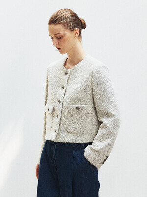 Tweed Crop Jacket KW4SJ7340_AE