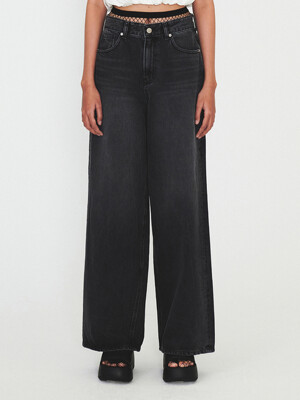 BASIC WASHING DENIM PANTS (black)