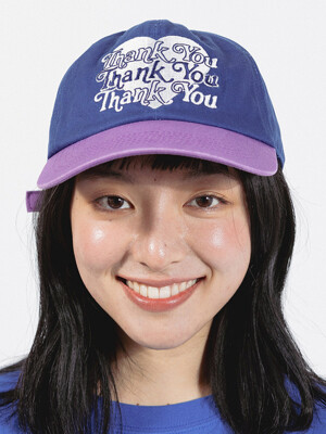 THANK YOU HEART SYMBOL BALL CAP (PEONY NAVY / PLUM)