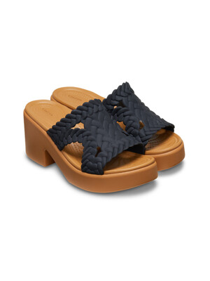 [WOMEN] 여성 BROOKLYN WOVEN SLIDE HEEL BK (24SWSD209979)