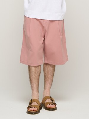 CB BERMUDA ONETUCK COTTON PANTS (PINK)
