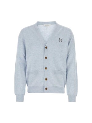 24SS 메종키츠네 가디건 볼드 폭스 라이트블루멜란지 MM00509KT1036 H410