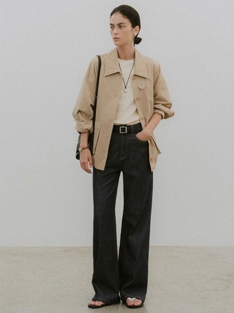 유메르 Jane (Dark indigo)_flare fit