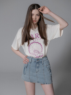 SEASHELL DIA TSHIRT-BUTTER PURPLE