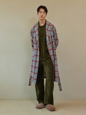 CLASSIC LONG ROBE_whisper check (men)