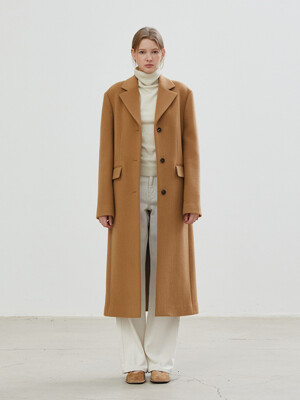 STANDARD SINGLE LONG COAT - CAMEL