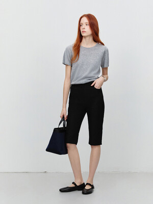 SLIM BERMUDA SHORTS BLACK_UDPA5A214BK