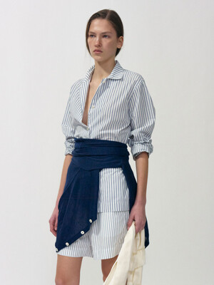 Mago stripe shirt (Navy stripe)