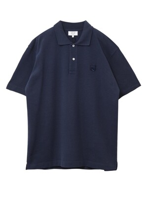 MAISON KITSUNE BOLD FOX HEAD PATCH COMFORT POLO_INK BLUE P476