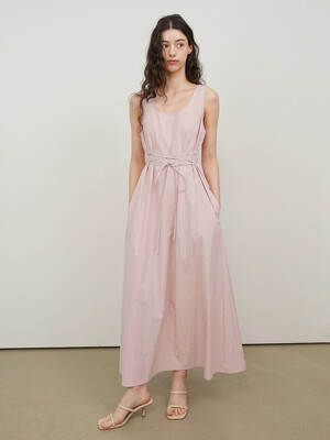 STRING SLEEVELESS DRESS/ PINK