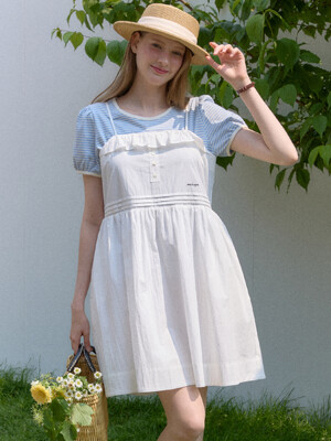 Laura Layered Sleeveless Dress - White