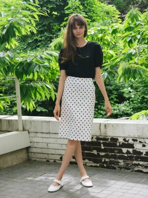 Sedan Dot Skirt (White)