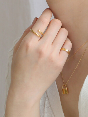 spin thin ring-gold(silver925)