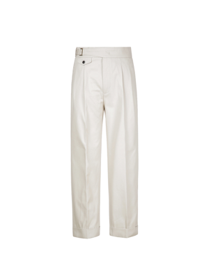 20s Cotton Side Trousers (Ivory)