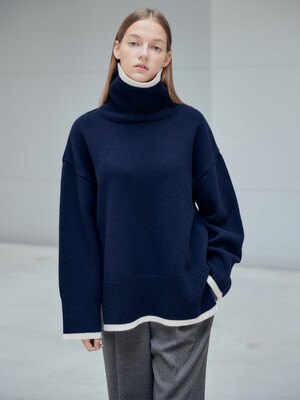 21WN color point roomy turtleneck [NA]