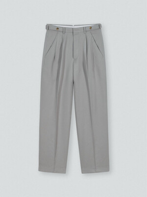 Side detail wool slacks ( soft mauve gray )