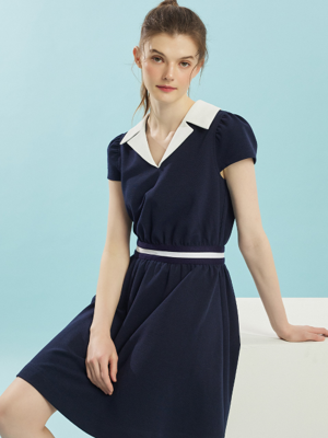 Notched Collar Dress_NV