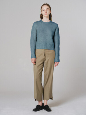 Wool cropped pants (Sepia beige)