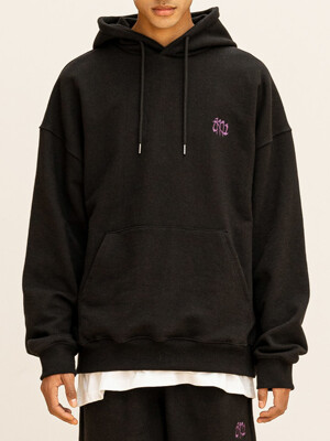 GRATING EMBLEM OVERSIZED HOODIE MFTHD008-BK