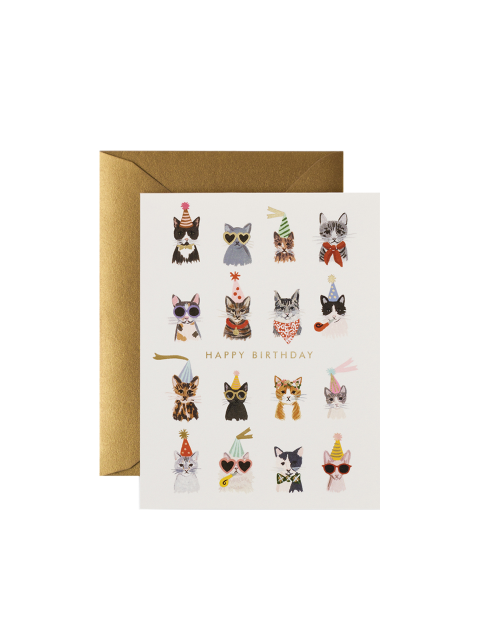 문구 - 라이플페이퍼 (RIFLE PAPER) - 라이플페이퍼 Cool Cats Birthday Card 생일 카드