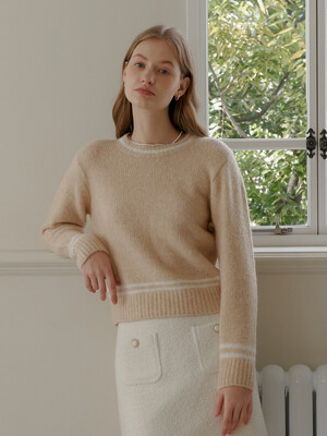 LAMA COLOR KNIT_BEIGE