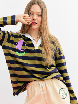 Rugby Boxy T-shirt_Khaki