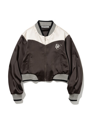RCC Satin Varsity Jacket [BROWN]