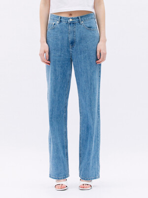 Mid Rise Soft Denim Pants_Light Blue
