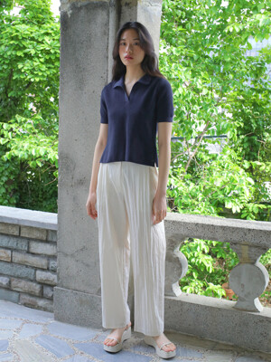 COLLAR KNIT / NAVY