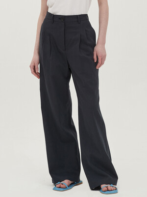 classic linen pants_navy