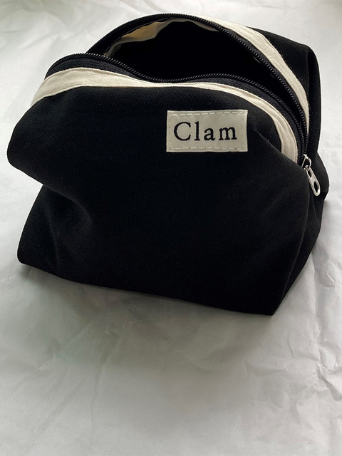 클러치 - 클램 (Clam) - Clam round pouch _ Black