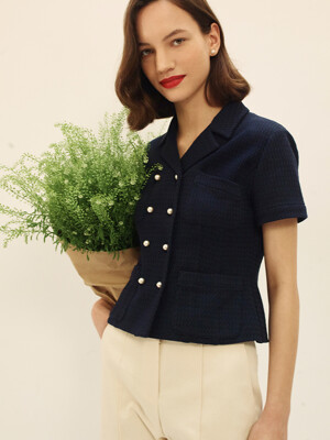[리퍼브][Tweed] Button Down Tweed Jacket