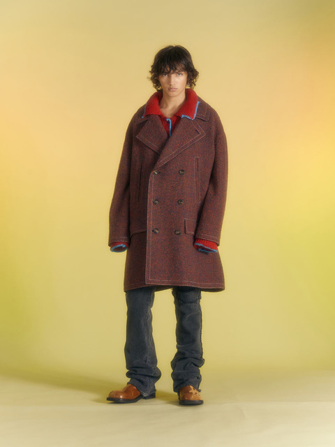 아우터 - 앤더슨 벨 포 맨 (ANDERSSON BELL for MEN) - UNISEX LEON PEA COAT awa558u(PURPLE)