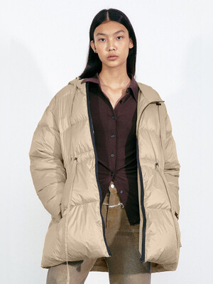 With Down Padded Coat (Beige)