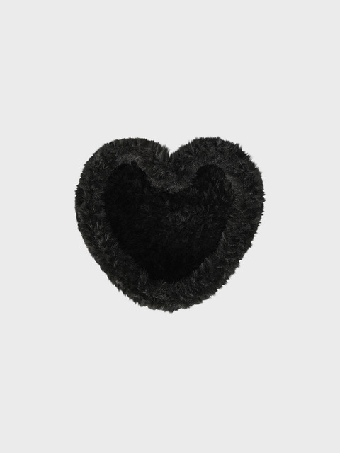 홈데코 - 히플로우 (HYFLOW) - furry heart tray (black)